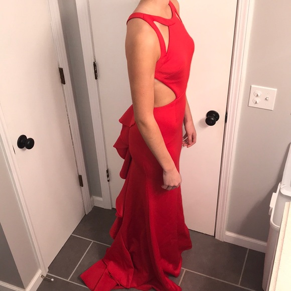 Red Alyce Paris Prom Dress - Picture 3 of 6